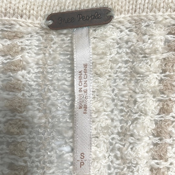 Free People Blackbird Crochet Top, Y2K Knit Blouse Summer Beach Boho Cottagecore - Picture 8 of 12